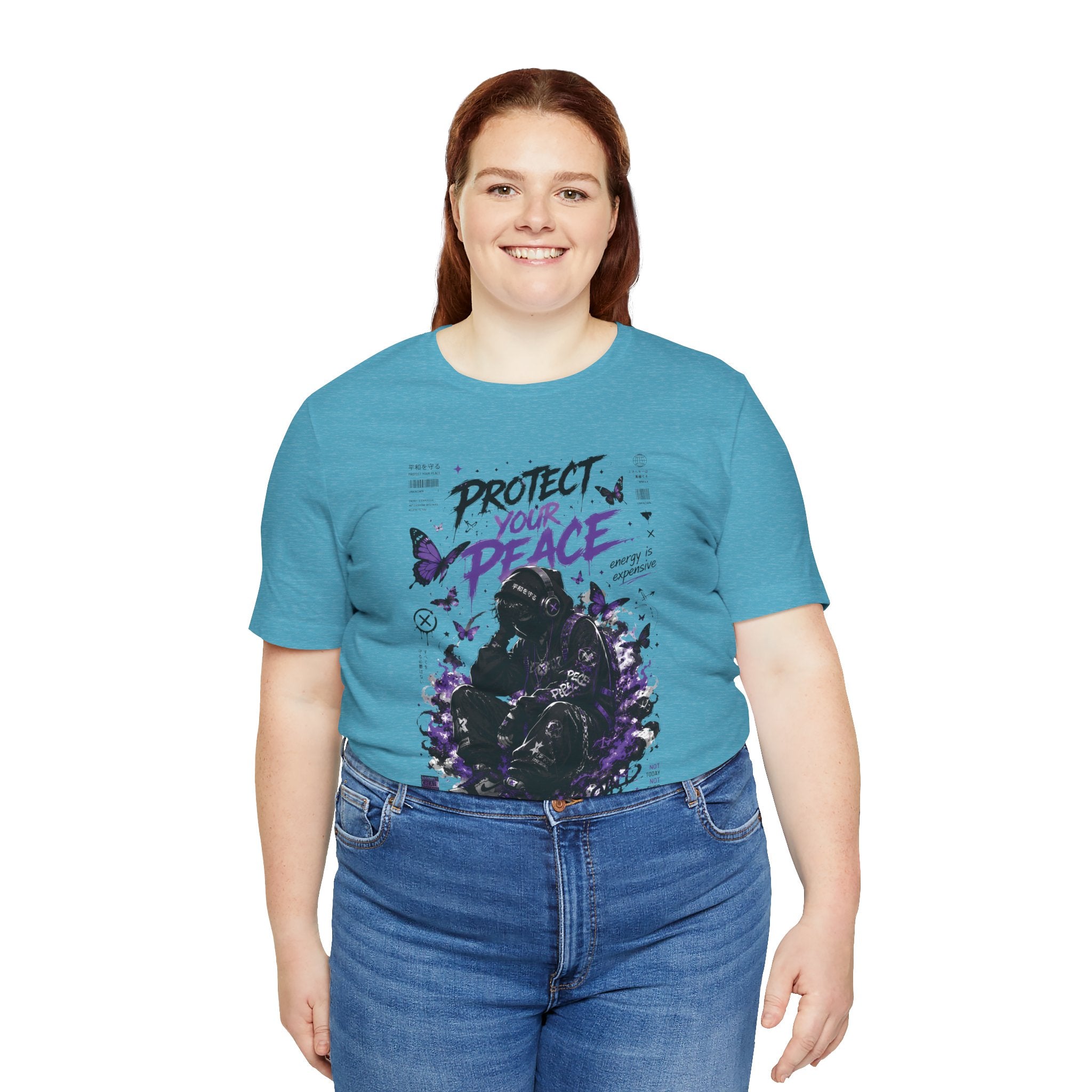 Protect Your Peace T-Shirt — Gothic Butterfly Graphic Tee
