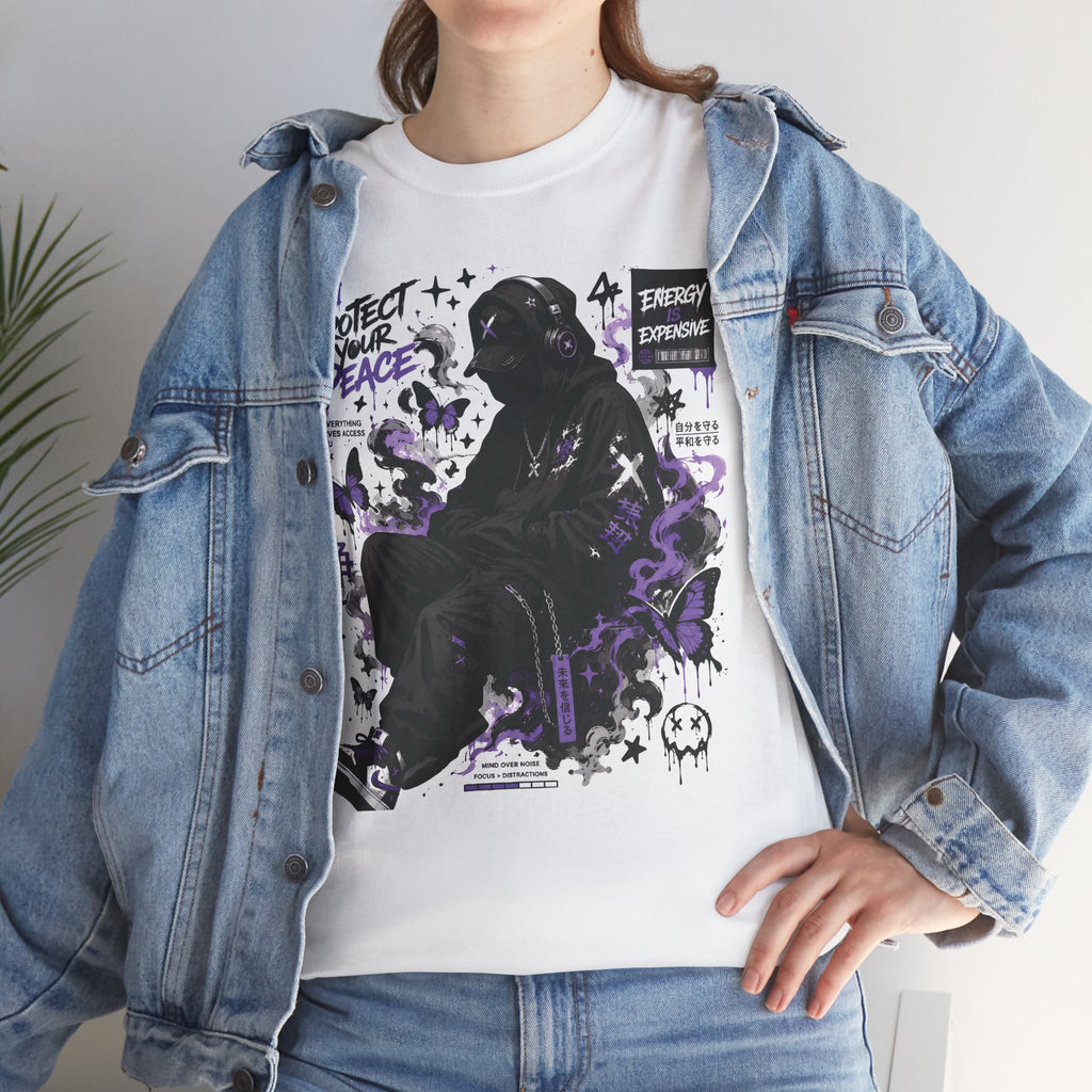 Peacekeeper Anime Graphic Tee — Purple Aesthetic Streetwear