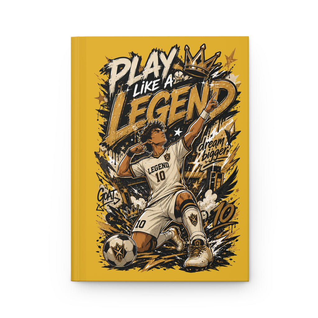 Play Like a Legend Soccer Hardcover Journal — Personalized "Your Name" #10