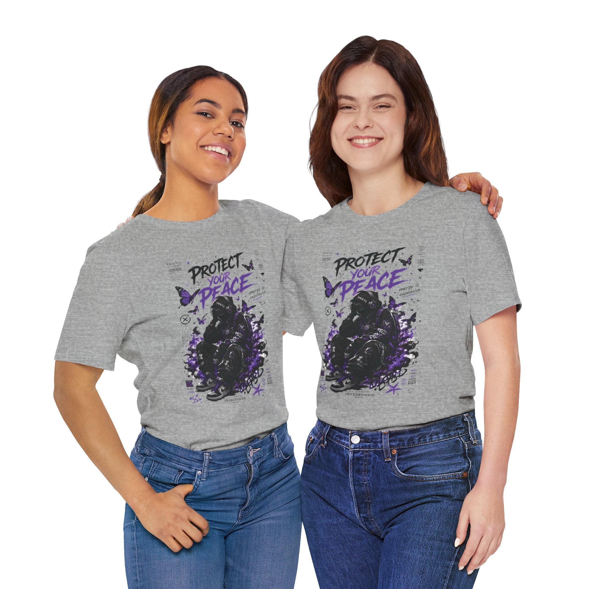 Protect Your Peace T-Shirt — Gothic Butterfly Graphic Tee