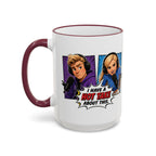 Jake And Emma Hot Take Accent Rim Mug – I Have A Hot Take About This Comic Coffee Cup (11oz/15oz)