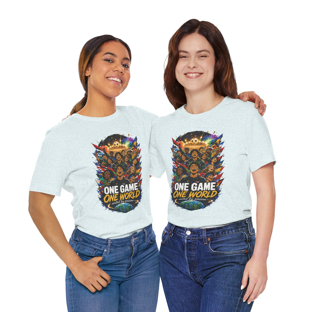 Soccer Graphic Tee - "One Game One World" Graphic T-Shirt
