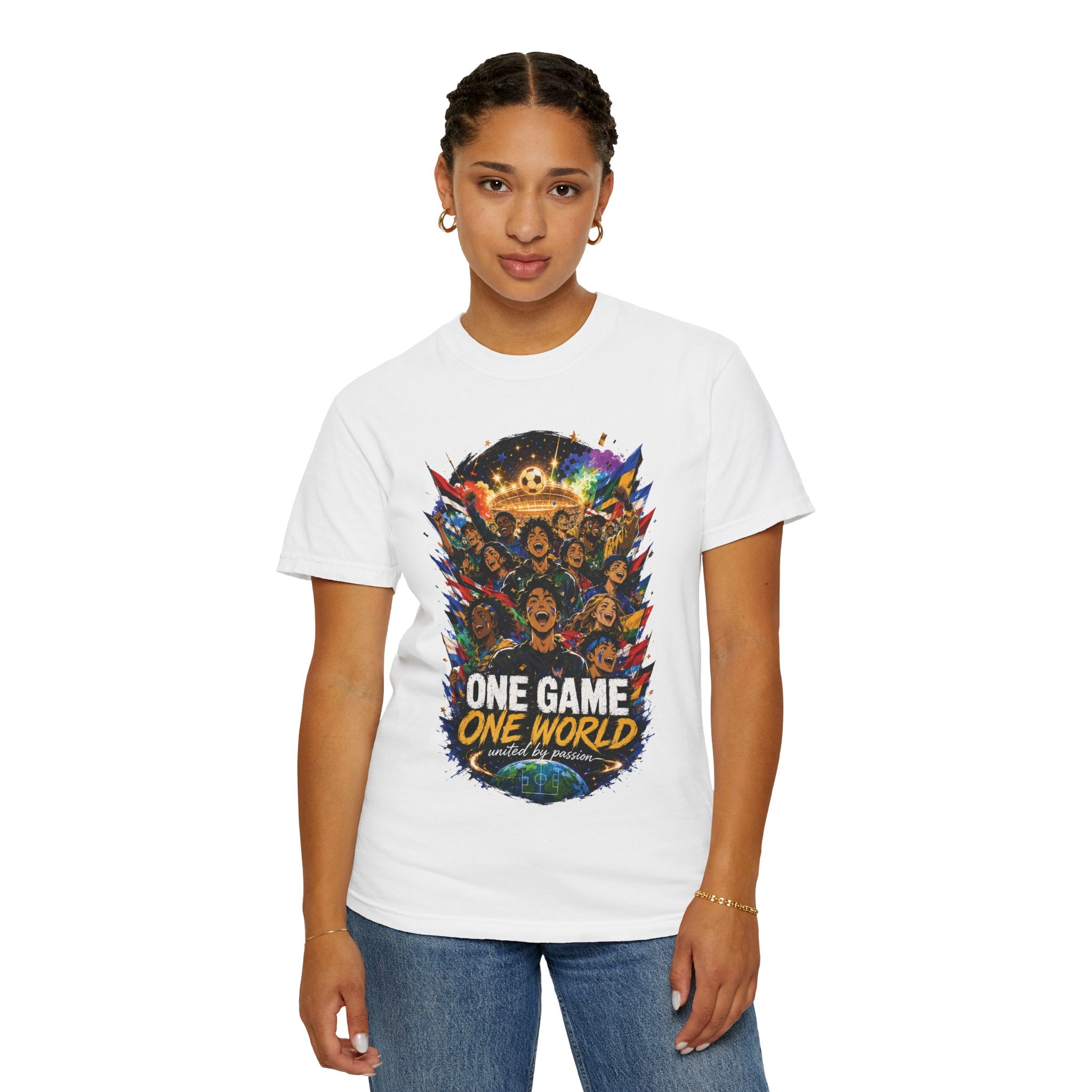 One Game One World Soccer T-Shirt — International Football Fans Graphic Tee