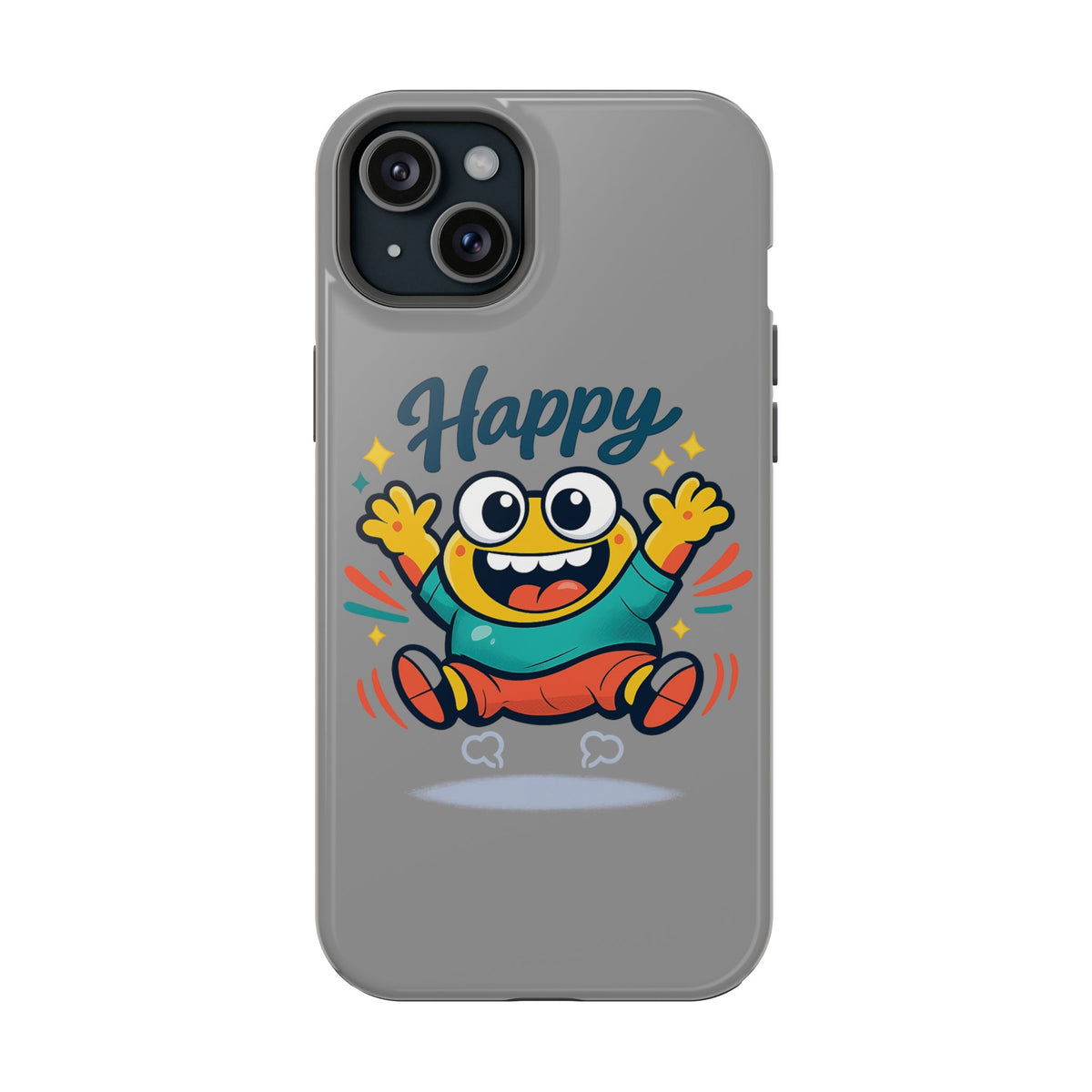 Happy Monster Magnetic Protective Phone Case Gray