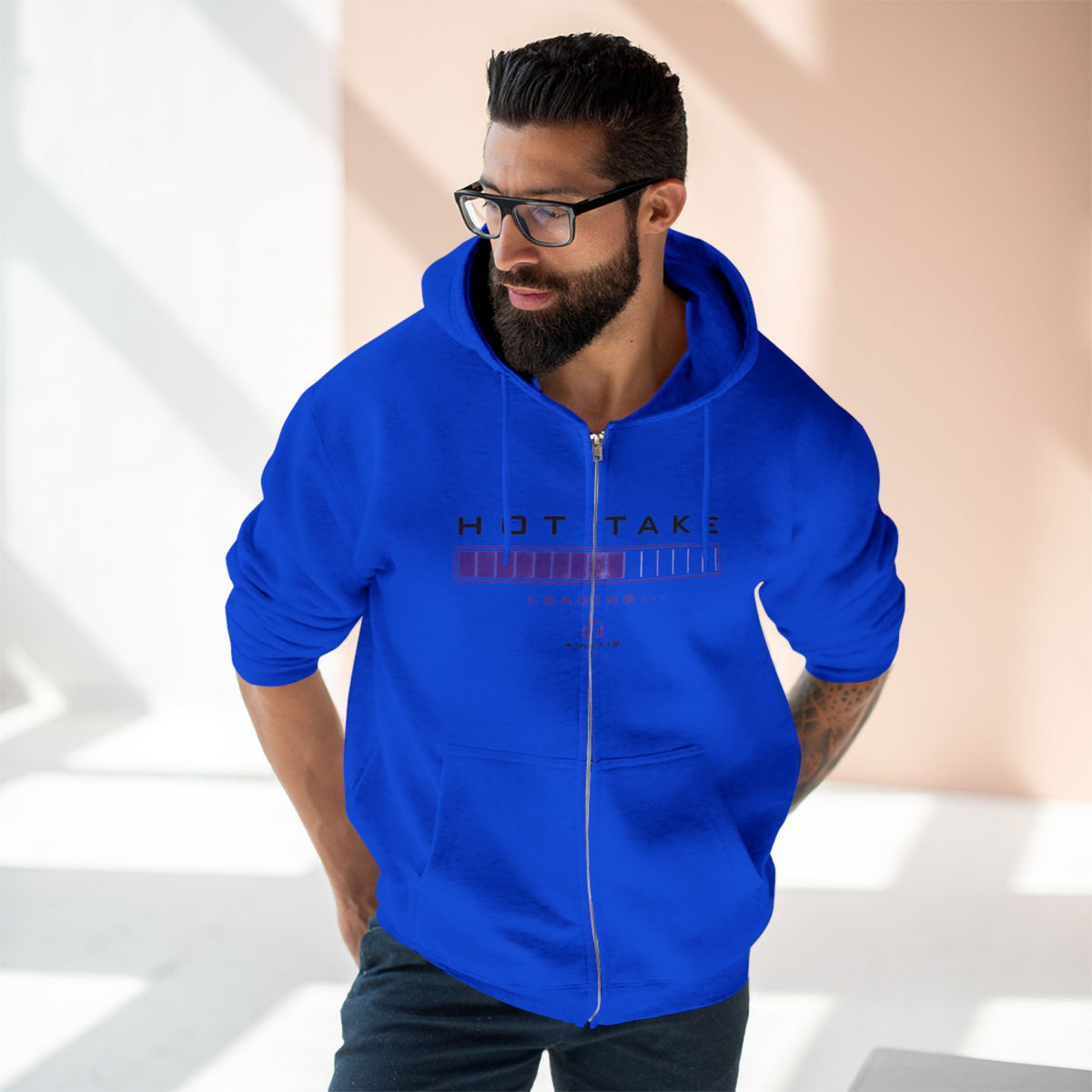 Hot Take Central Hot Take Loading Full Zip Hoodie