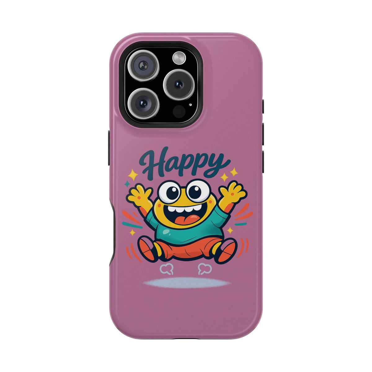 Happy Monster Magnetic Protective Phone Case Pink