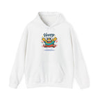 Happy Blob Cartoon Hoodie | kawaii minimal, thick outline mood face