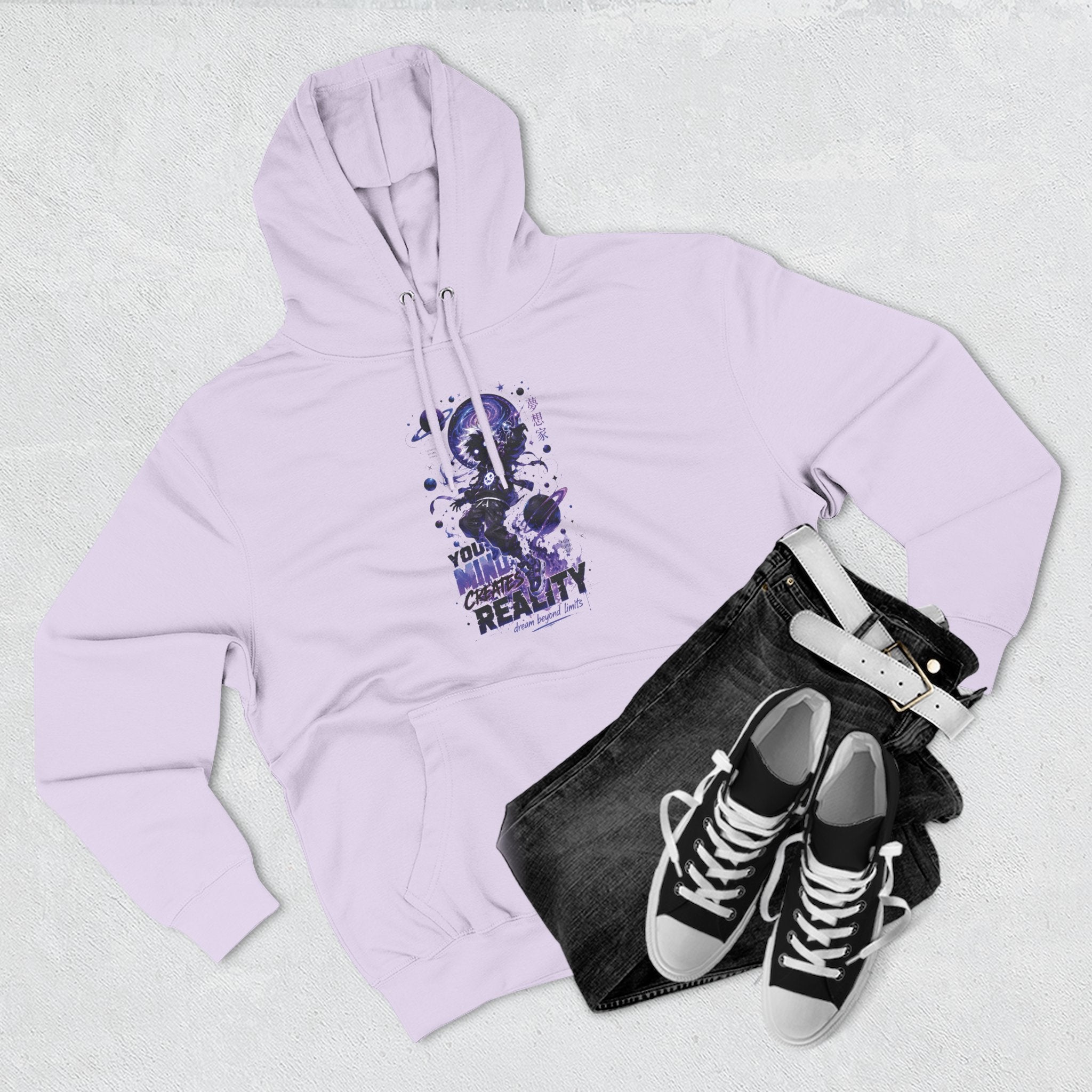 Galaxy Skate Hoodie — "You’re Not High, You’re Reality" Graphic Pullover