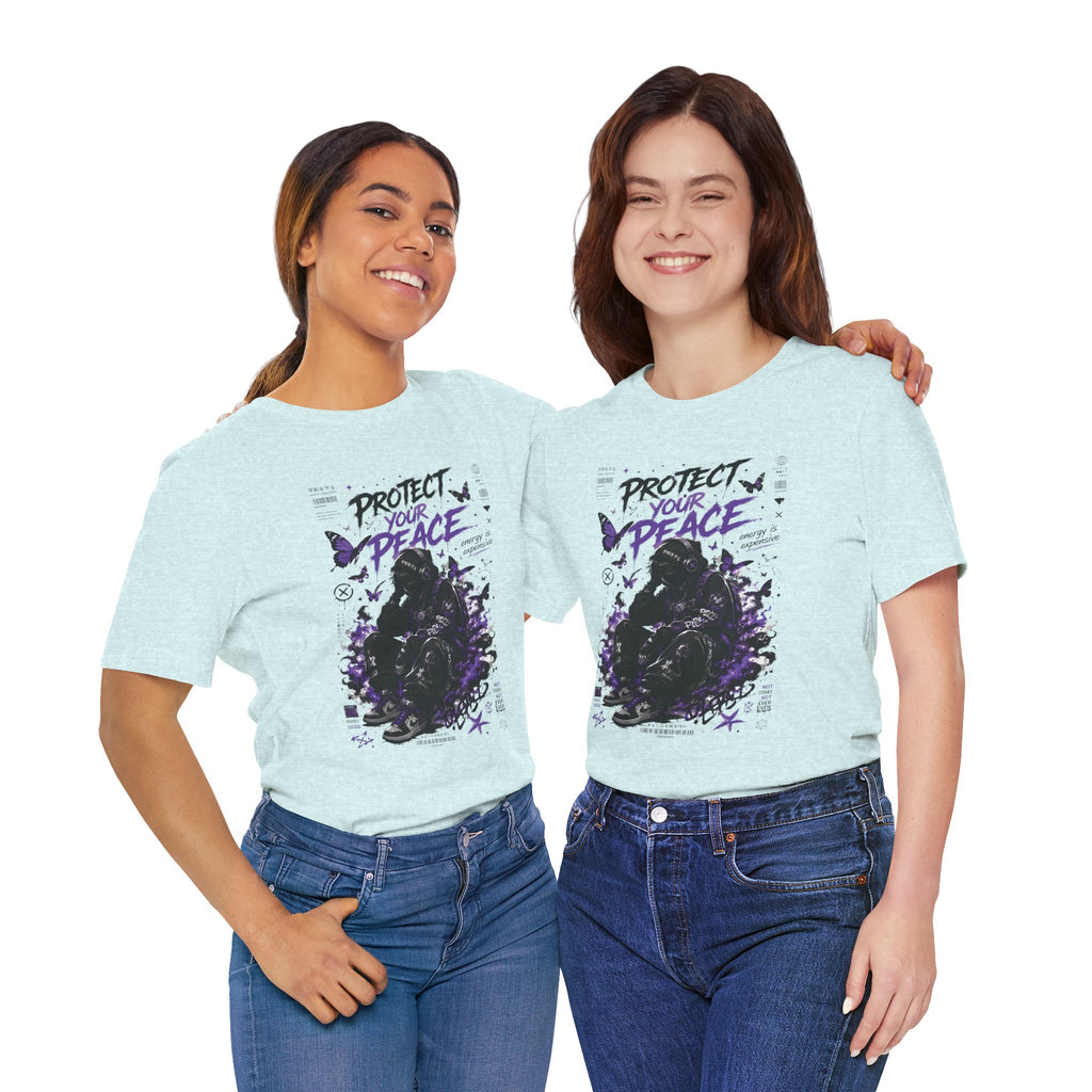 Protect Your Peace T-Shirt — Gothic Butterfly Graphic Tee