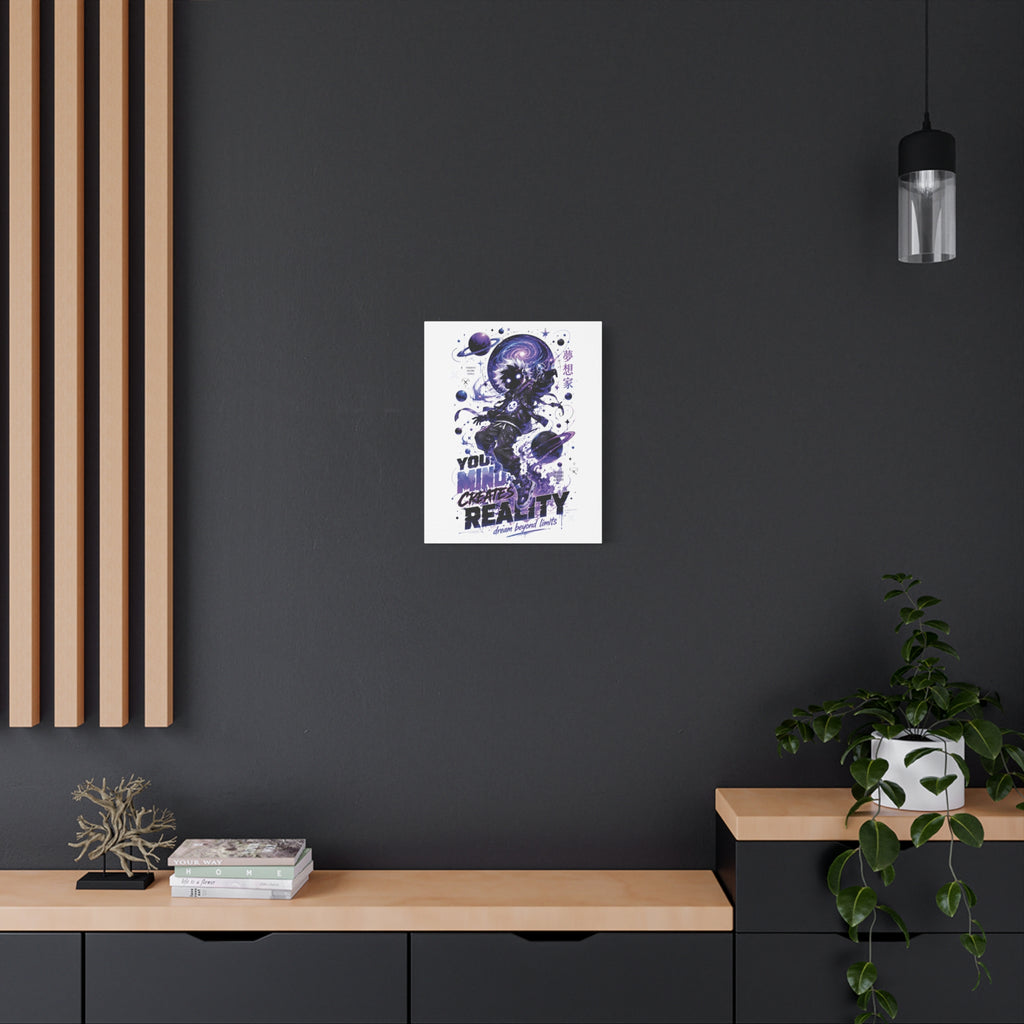 Space Astronaut Canvas Print — “You Mind Creates Reality” Inspirational Wall Art