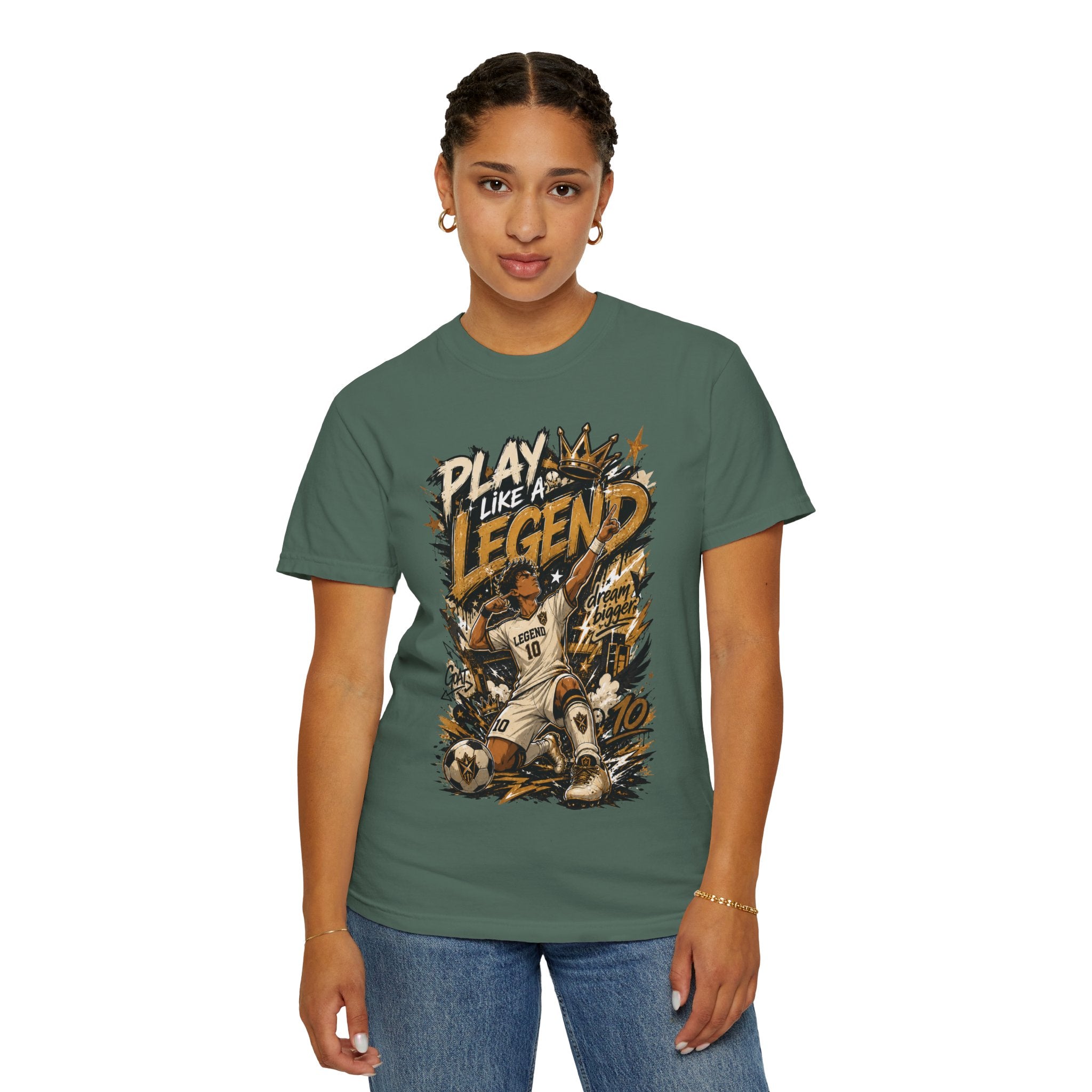 Play Like a Legend Soccer T-Shirt — Vintage Goal Celebration Graphic Tee