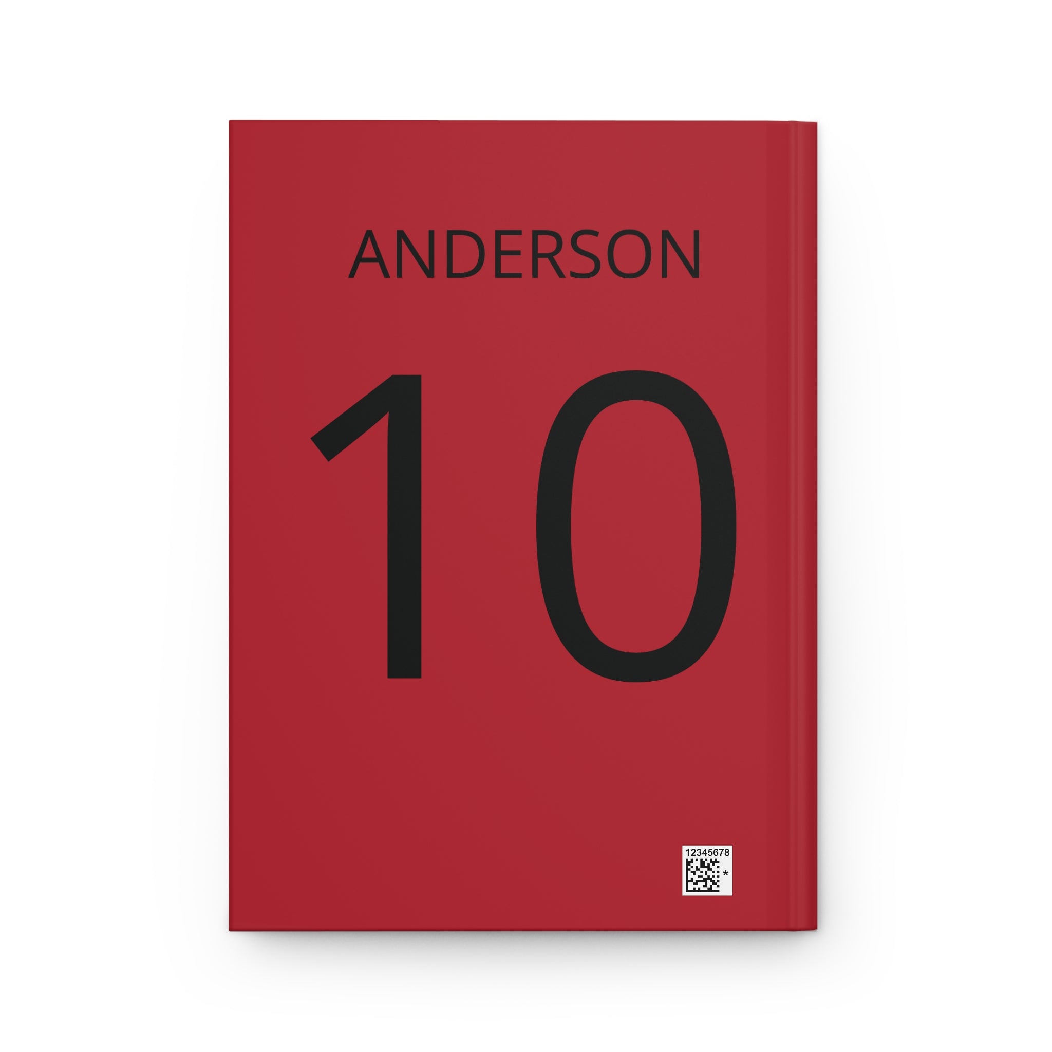 Hardcover Journal — "One Game One World" Soccer Team Notebook (Personalizable Back with Name & Number)