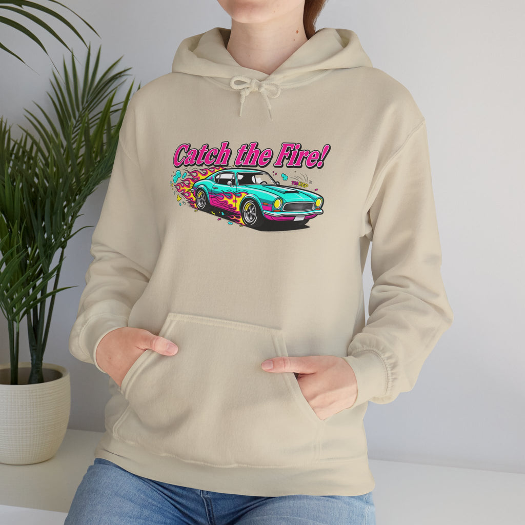 Retro Cartoon Dragster Hoodie – Vintage Racing Flame Graphic Pullover