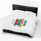 Happy Mood Face Velveteen Blanket - Cute Cartoon Throw