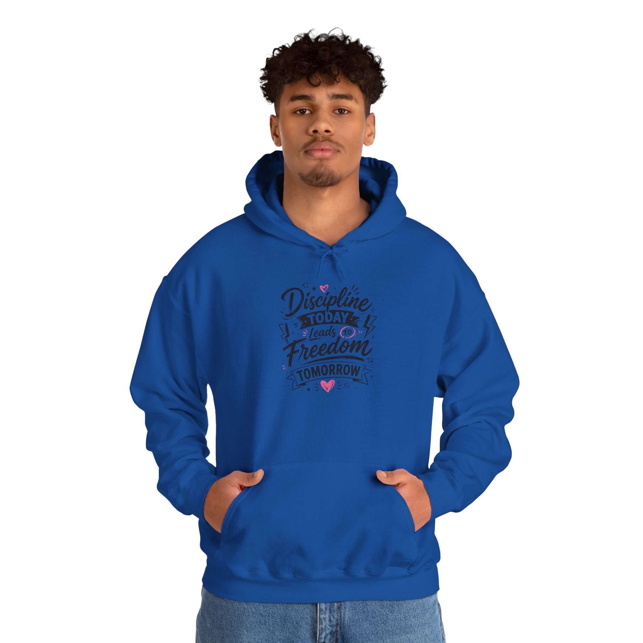 Hoodie — "Discipline Today Leads to Freedom Tomorrow" Motivational Pullover