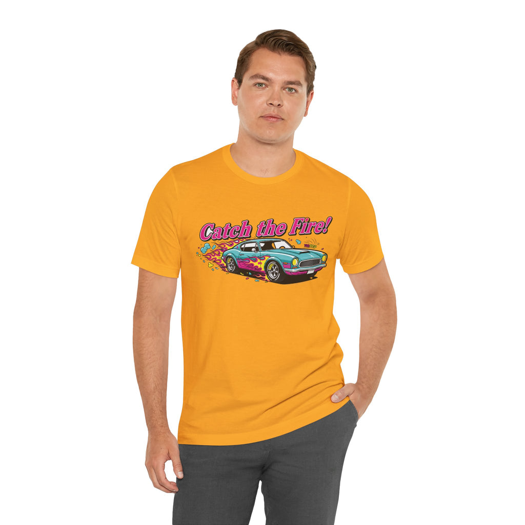 Catch the Fire Vintage Muscle Car Graphic T Shirt