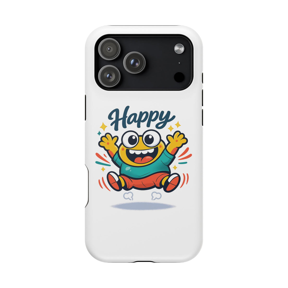 Happy Monster Magnetic Protective Phone Case White