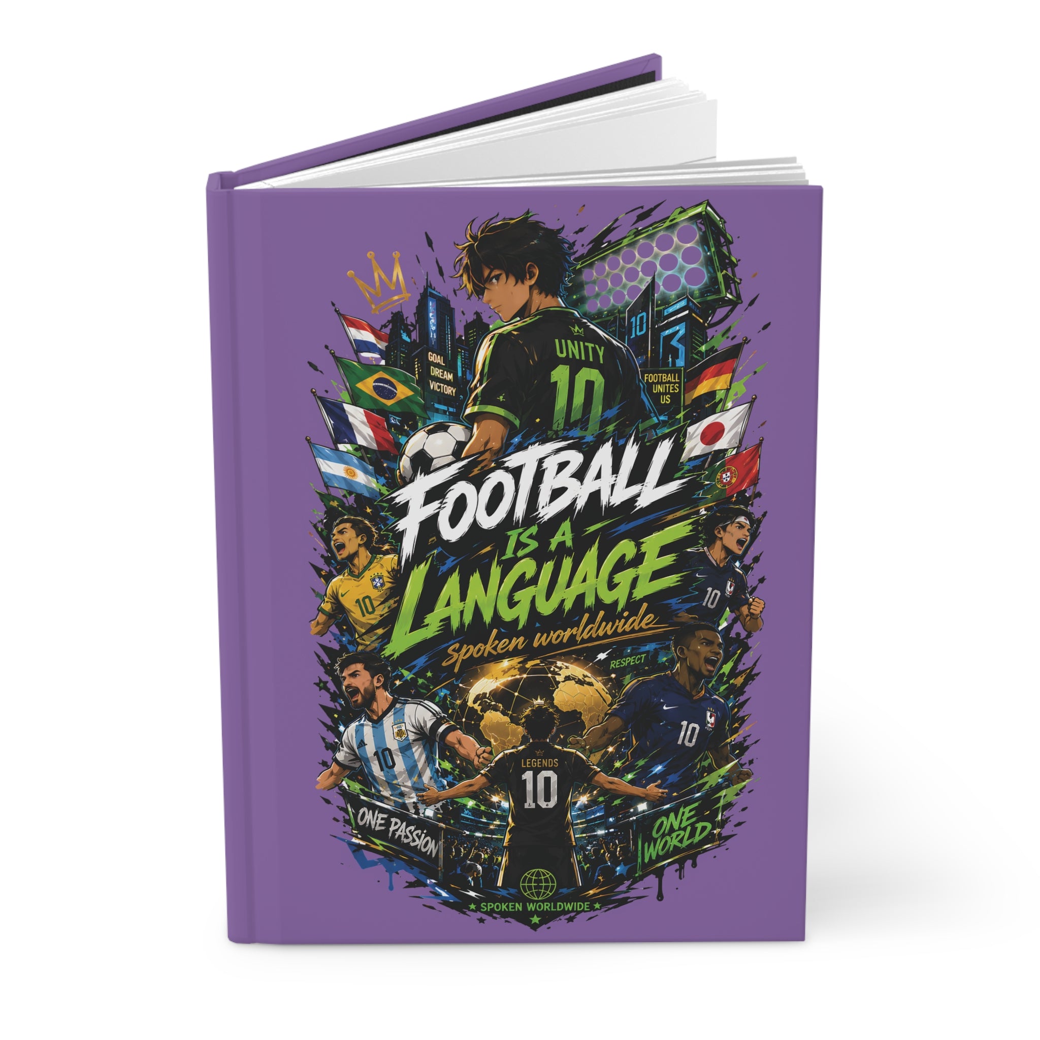 Football Is a Language Hardcover Journal — Soccer Fans Notebook
