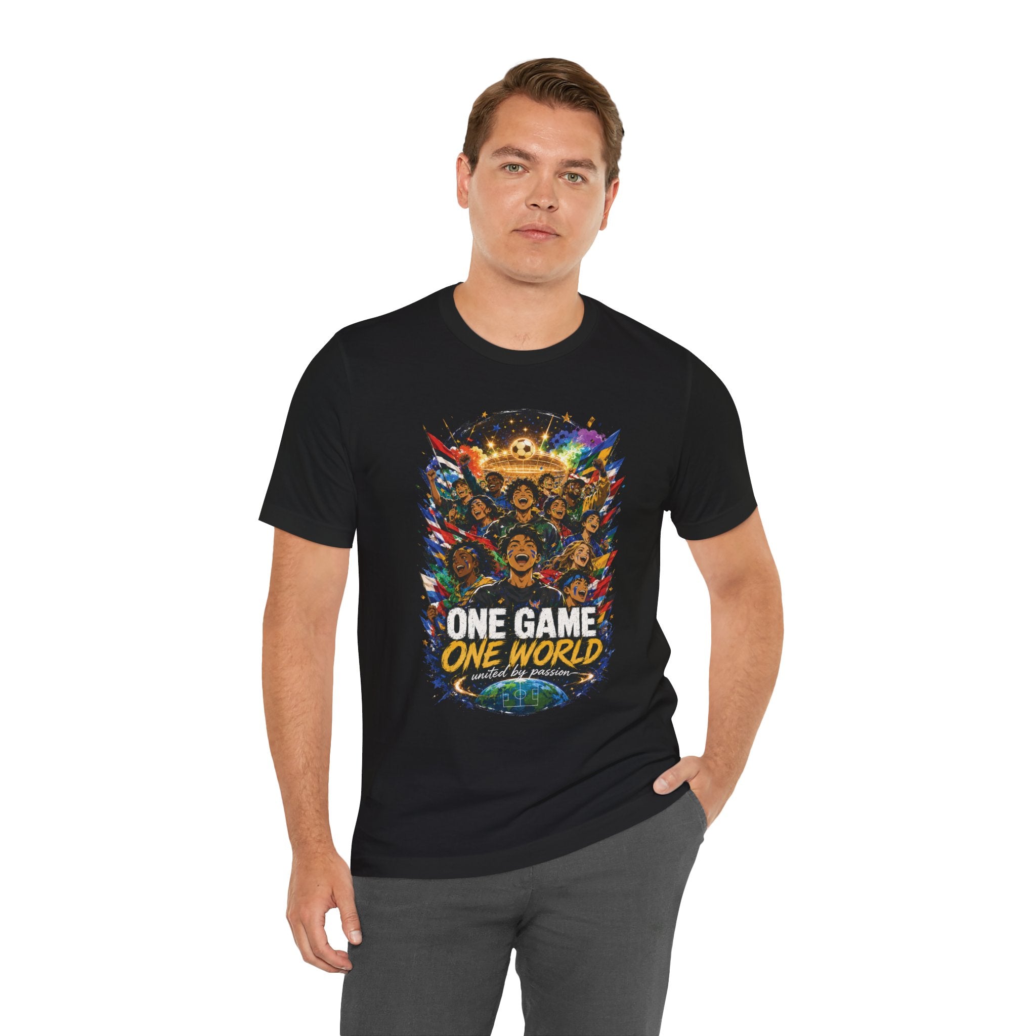 Soccer Graphic Tee - "One Game One World" Graphic T-Shirt