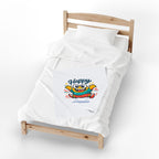 Happy Mood Face Velveteen Blanket - Cute Cartoon Throw