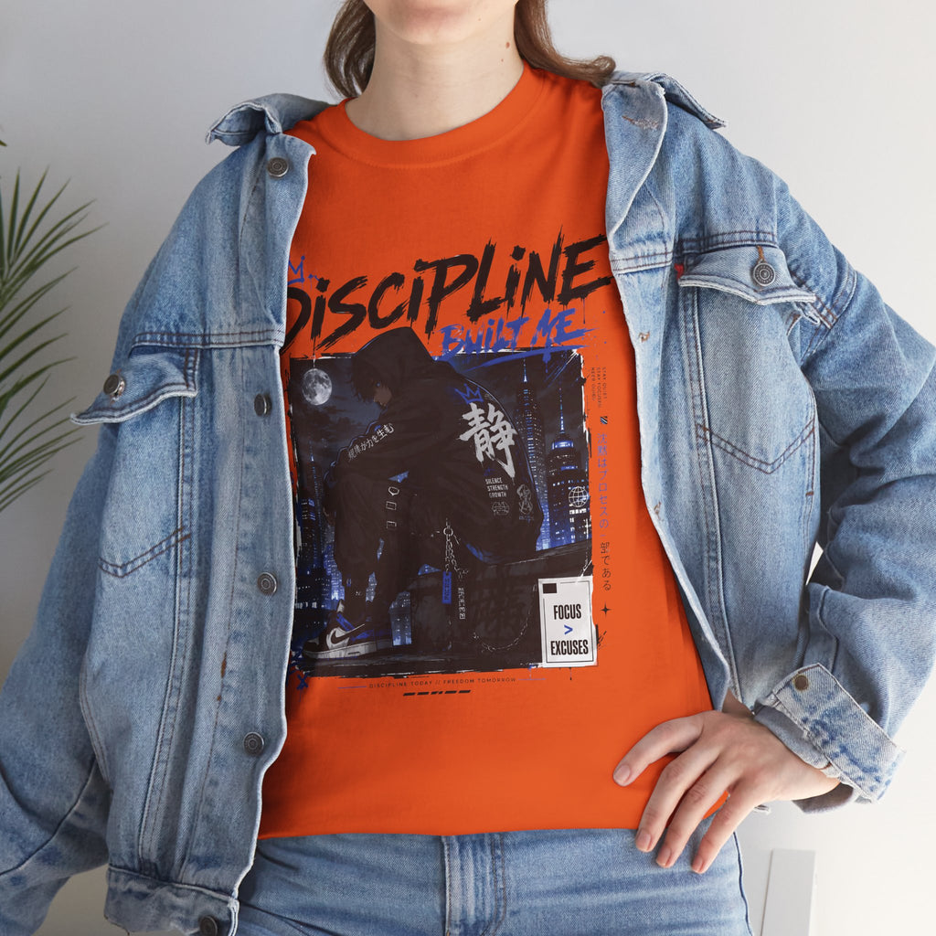 Discipline Anime Graphic Tee — Night Samurai Streetwear