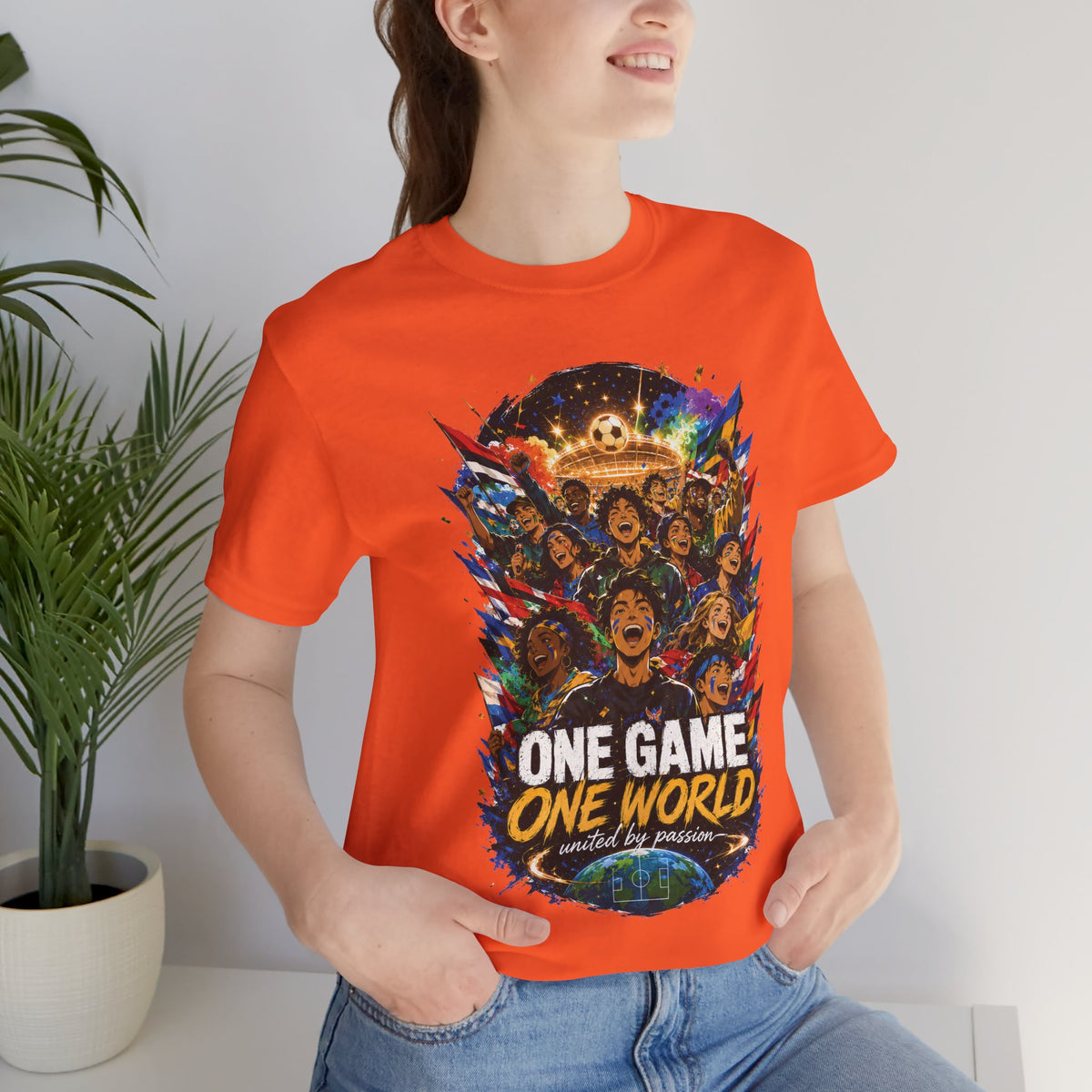 One Game One World Soccer Graphic T Shirt