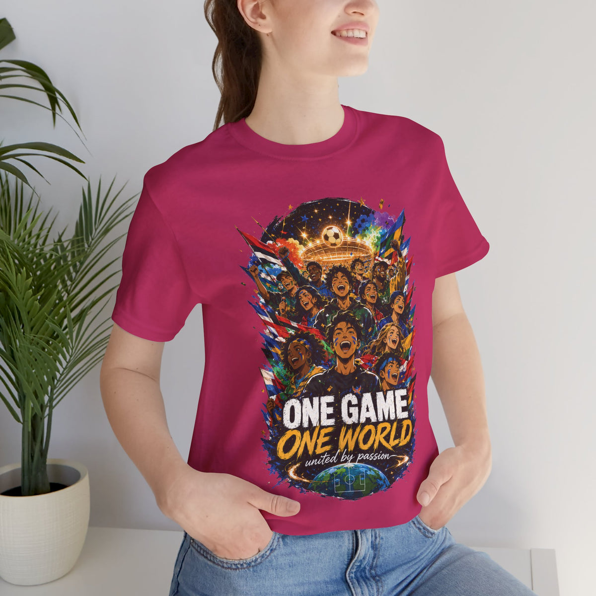 One Game One World Soccer Graphic T Shirt