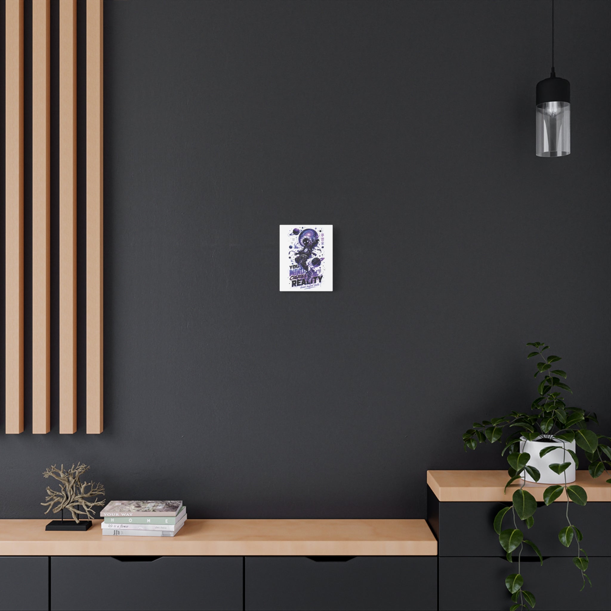 Space Astronaut Canvas Print — “You Mind Creates Reality” Inspirational Wall Art