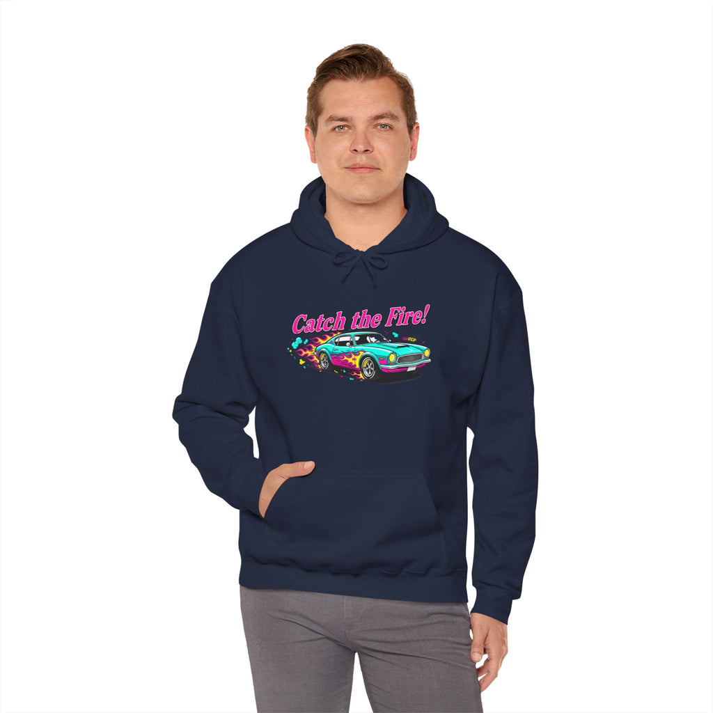 Retro Cartoon Dragster Hoodie – Vintage Racing Flame Graphic Pullover