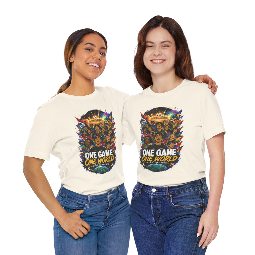 Soccer Graphic Tee - "One Game One World" Graphic T-Shirt