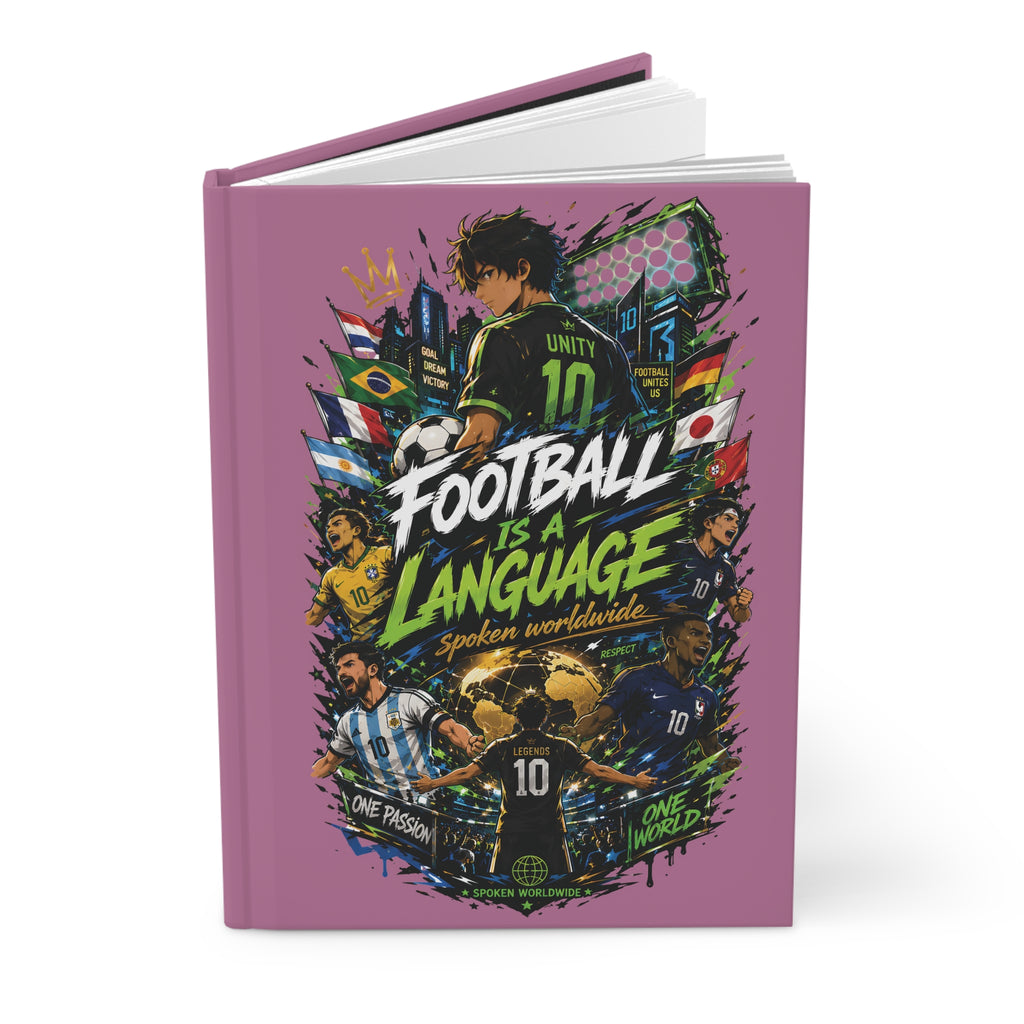 Football Is a Language Hardcover Journal — Soccer Fans Notebook, 'Football Is a Language' Matte Journal