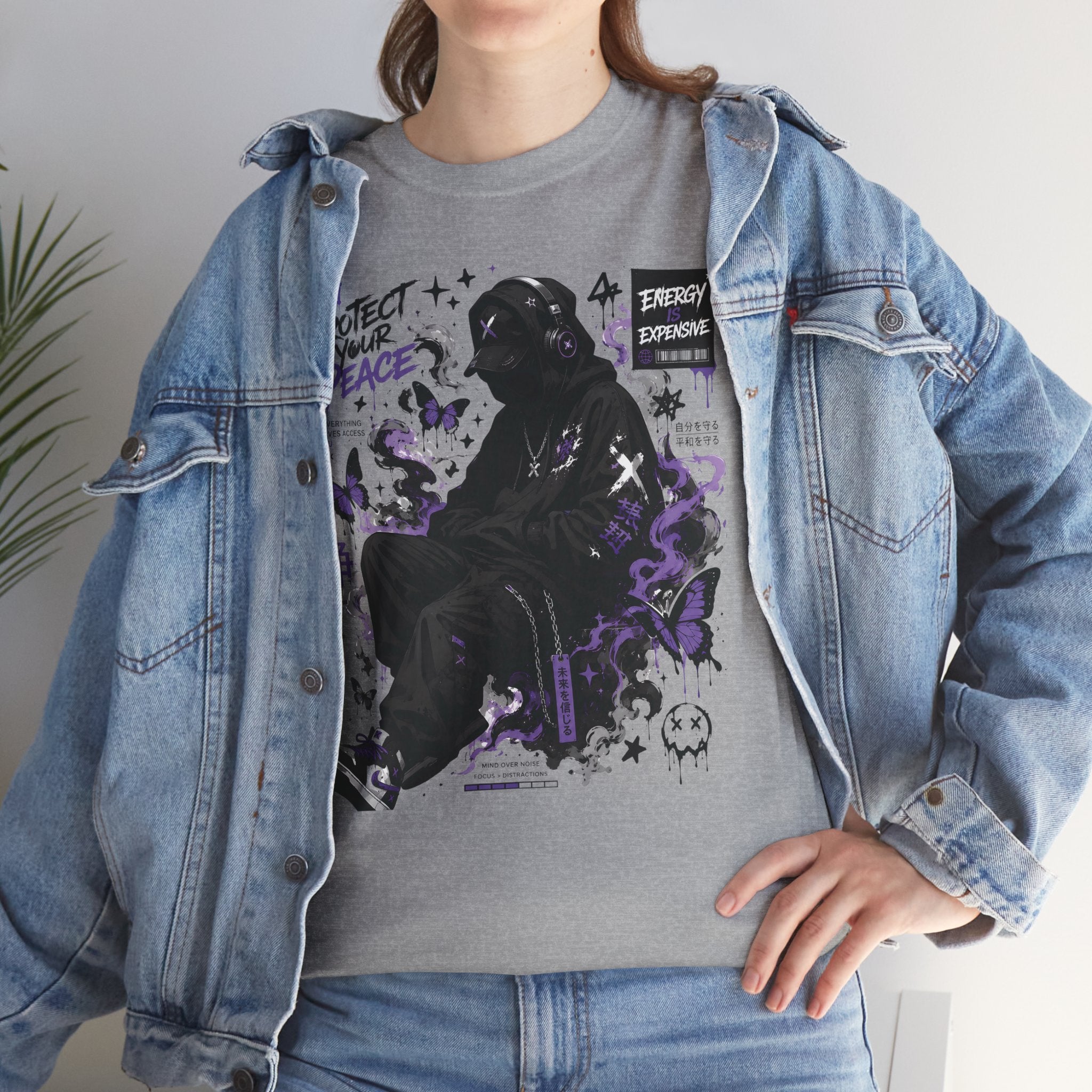 Peacekeeper Anime Graphic Tee — Purple Aesthetic Streetwear