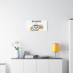 Caffeine and Kindness Canvas - Coffee-Themed Wall Art