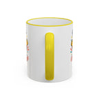 Happy Monster Accent Mug - Cute Cartoon Coffee Cup (11oz/15oz)
