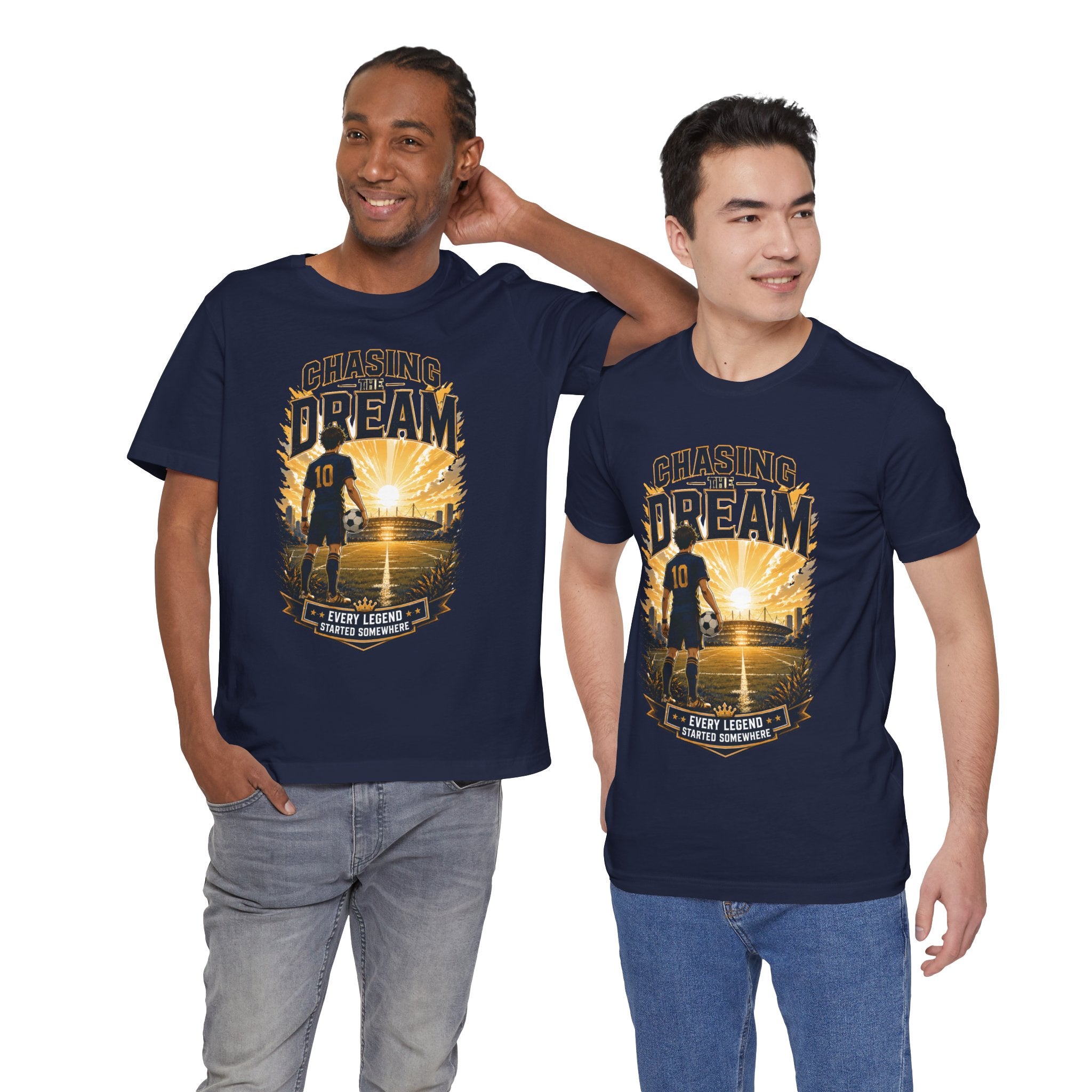 Soccer Tee — "Chasing the Dream" Inspirational Soccer Shirt