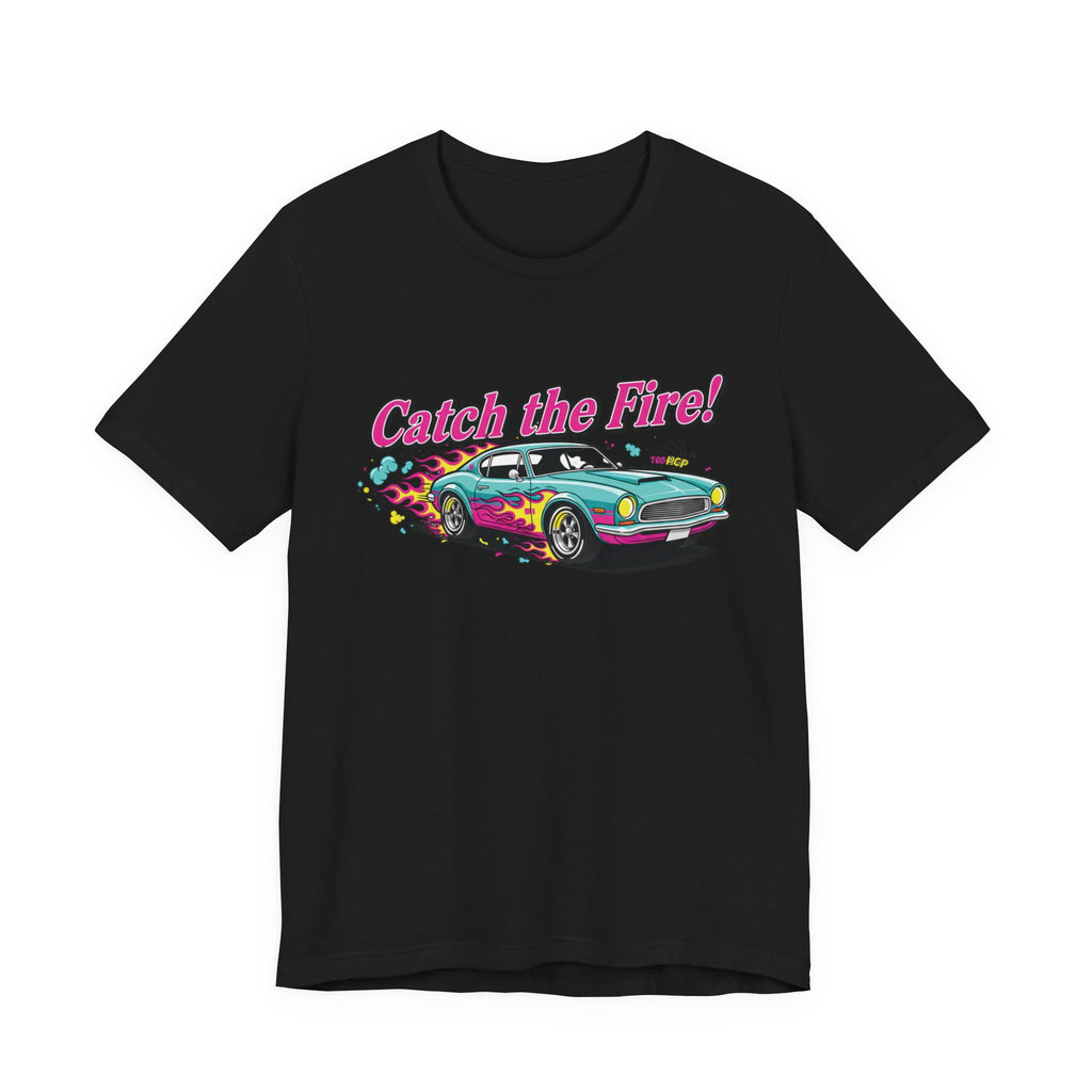 Catch the Fire Vintage Muscle Car Graphic T Shirt