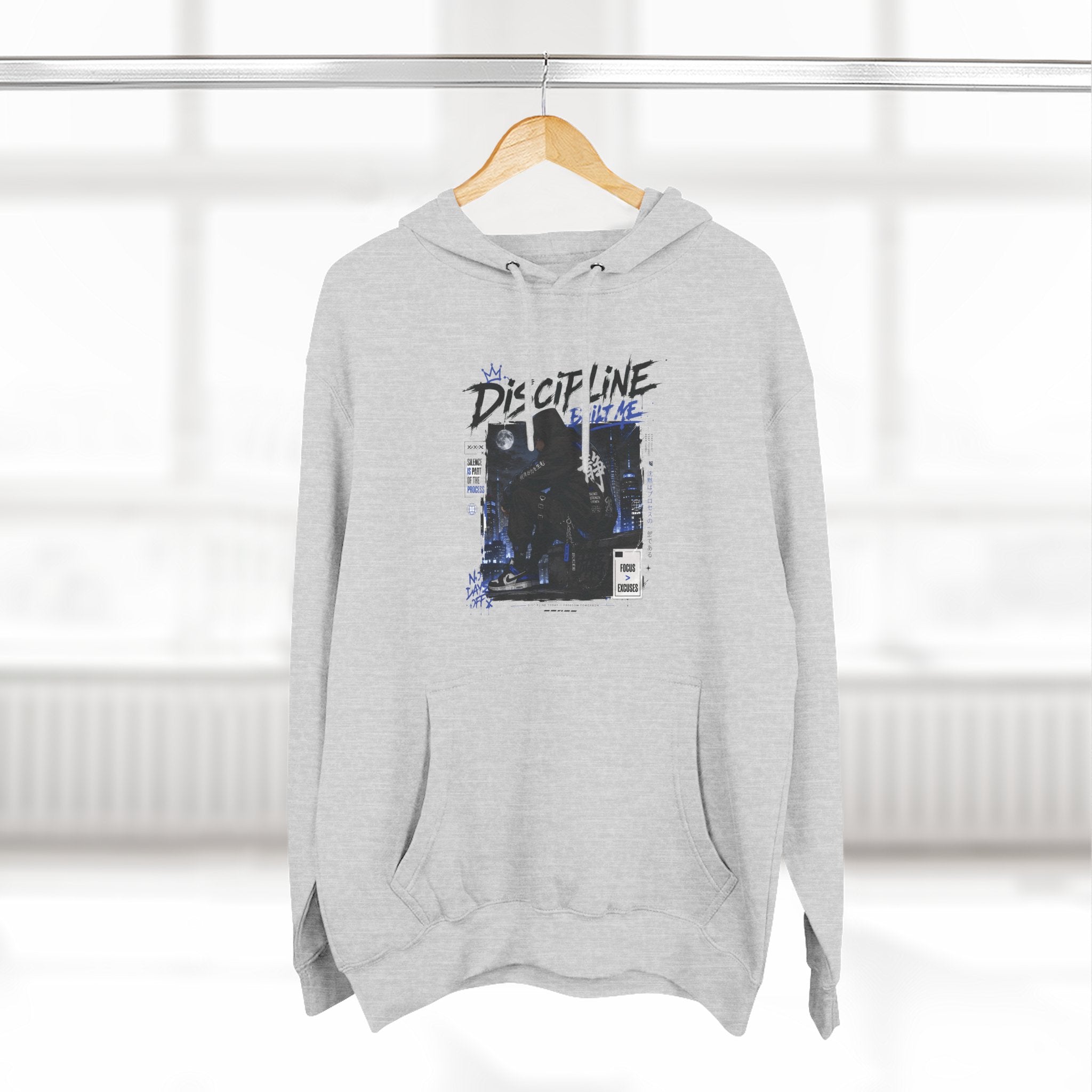 Discipline Graphic Hoodie — Vintage TV Photo Streetwear Pullover