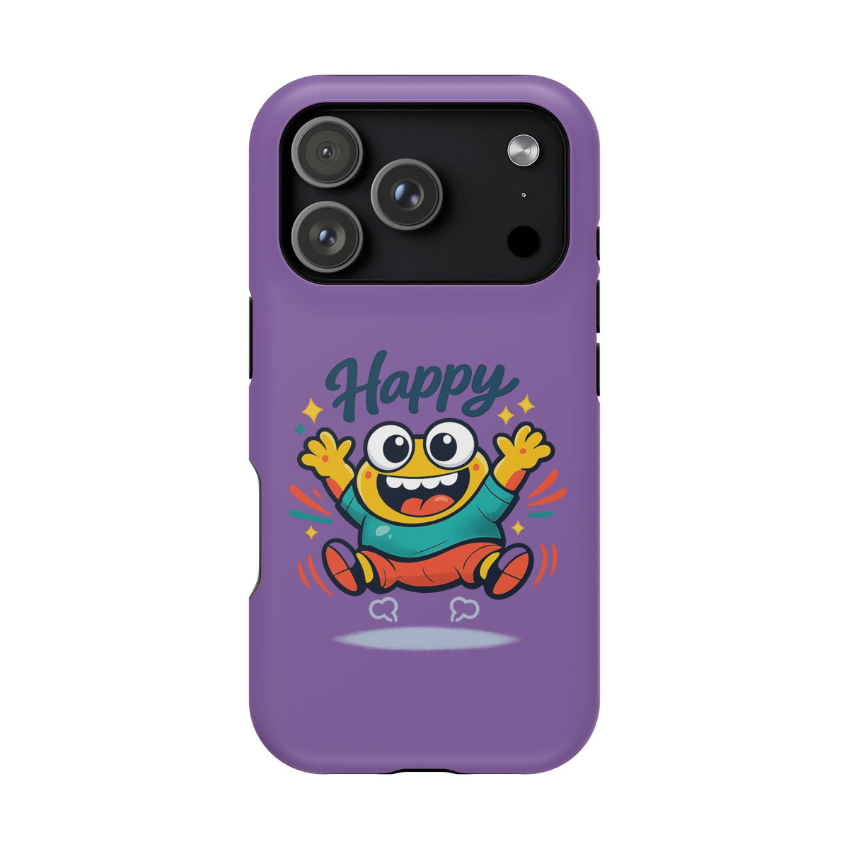 Happy Monster Magnetic Protective Phone Case Purple
