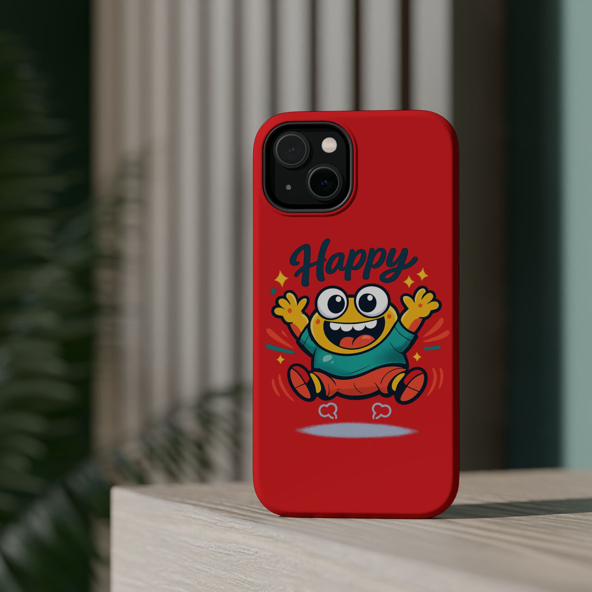 Happy Monster Magnetic Protective Phone Case Red
