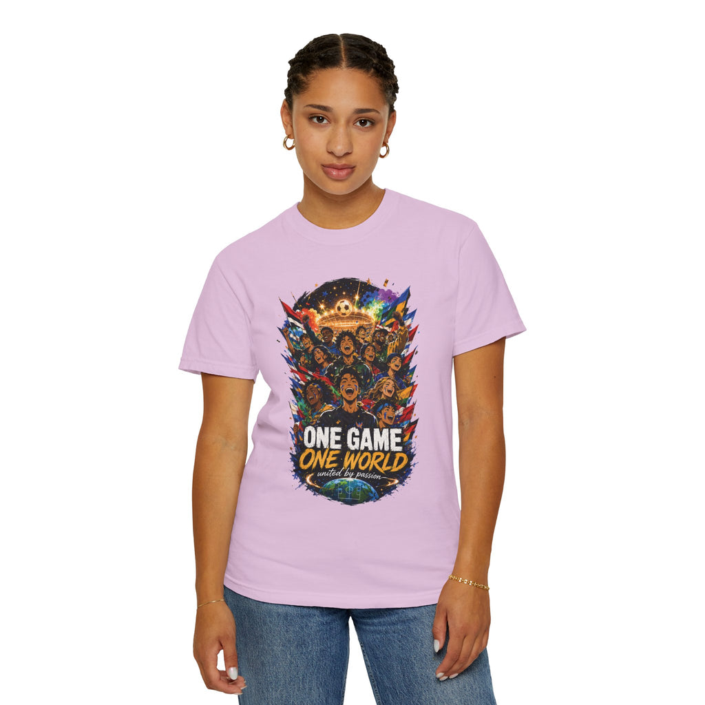 One Game One World Soccer T Shirt International Football Graphic Tee