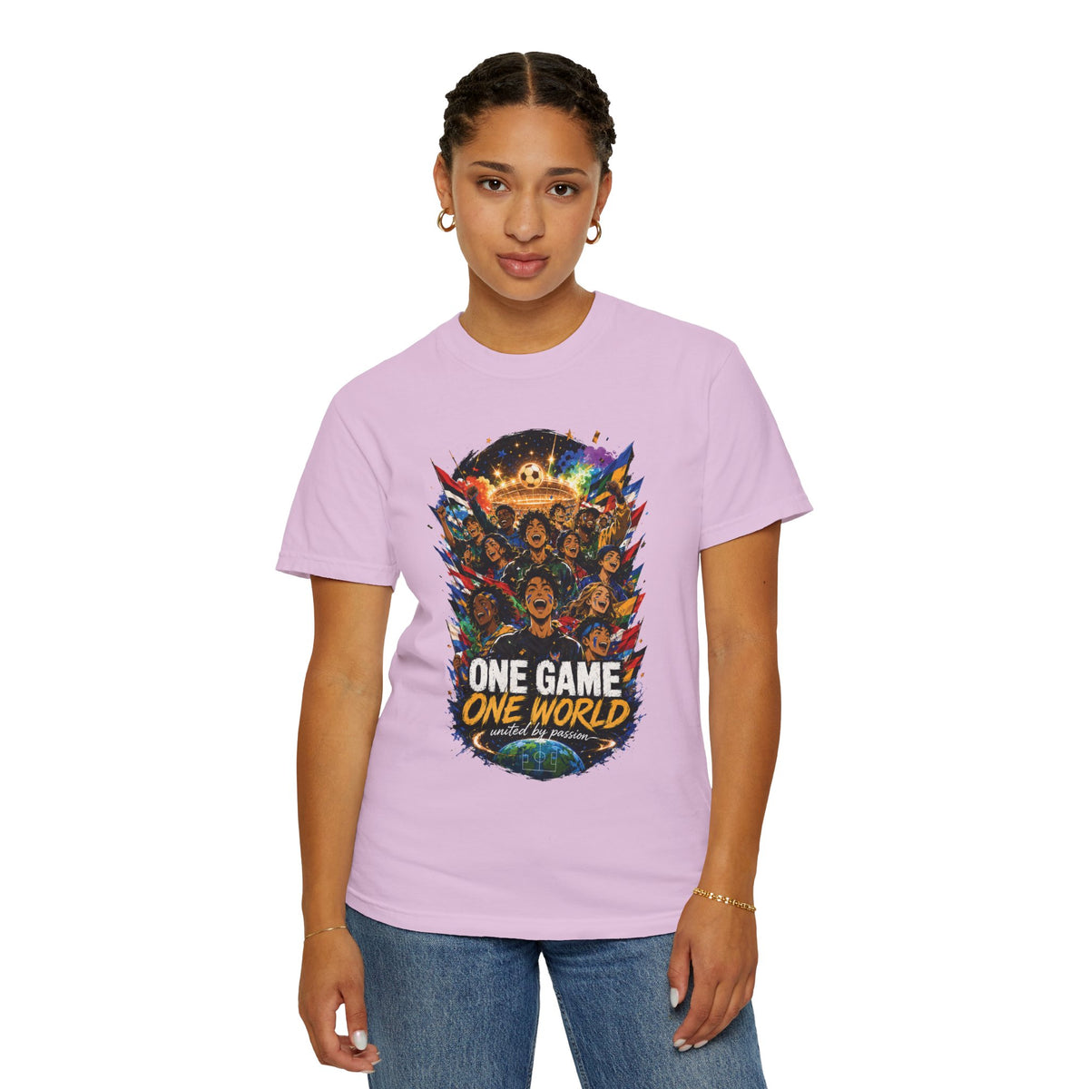 One Game One World Soccer T Shirt International Football Graphic Tee