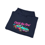 Retro Cartoon Dragster Hoodie – Vintage Racing Flame Graphic Pullover