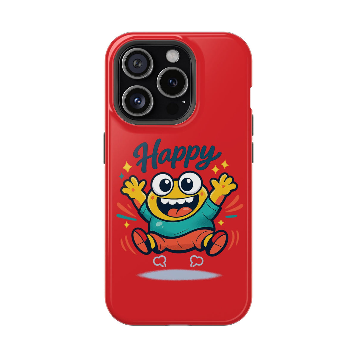 Happy Monster Magnetic Protective Phone Case Red