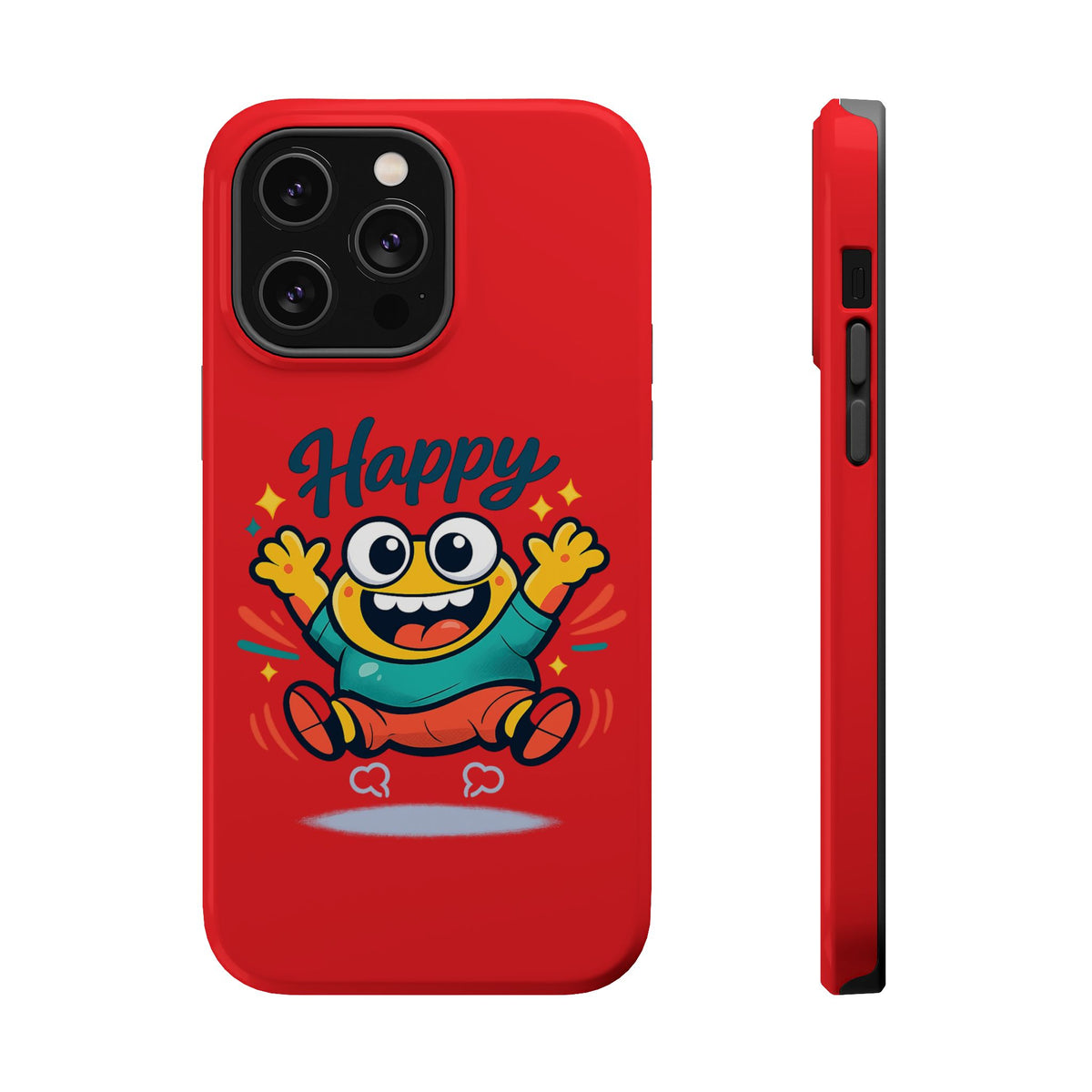 Happy Monster Magnetic Protective Phone Case Red
