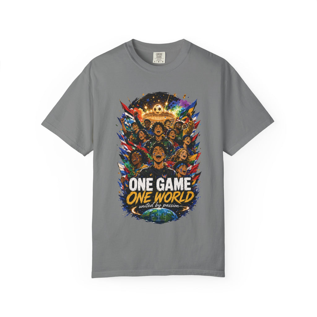 One Game One World Soccer T-Shirt — International Football Fans Graphic Tee