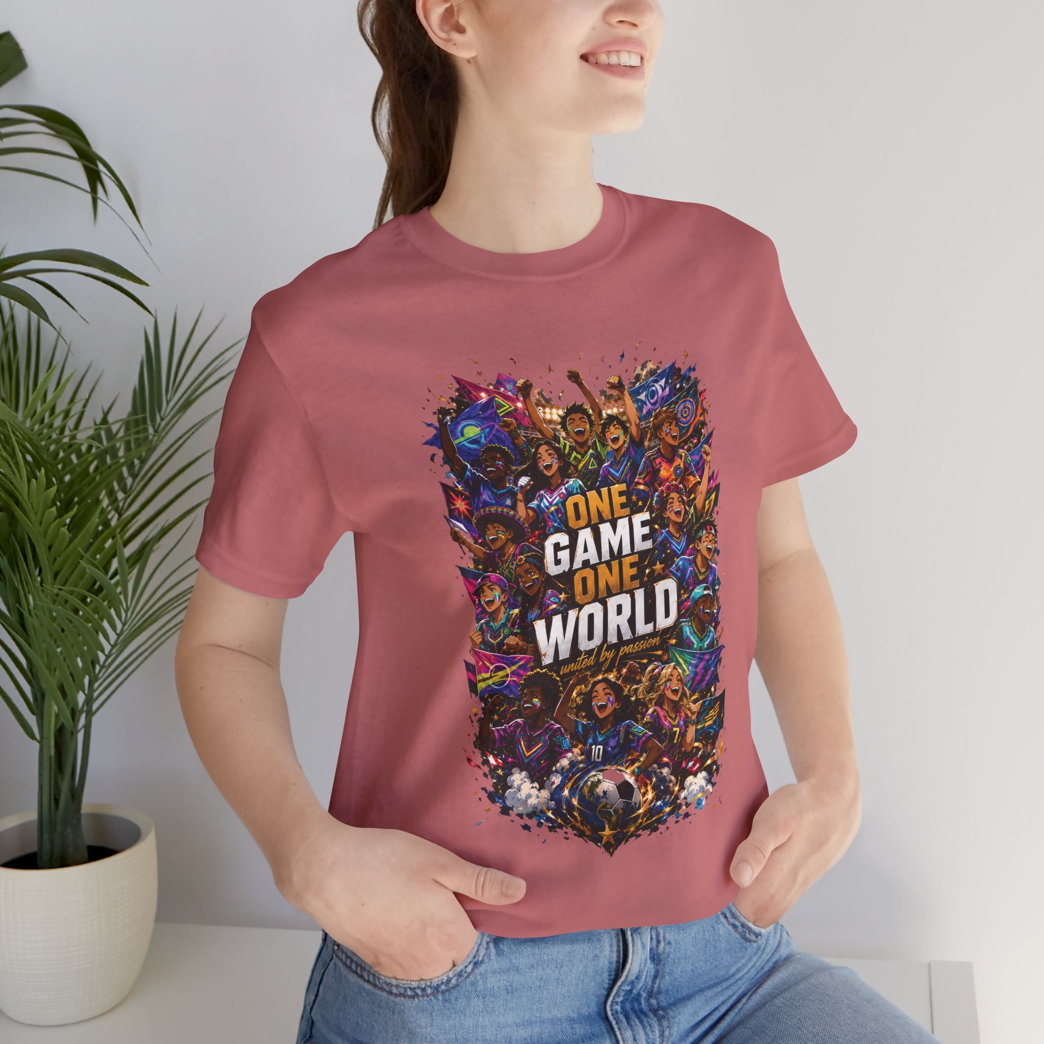 T-Shirt — 'One Game One World' Gamer Graphic Tee