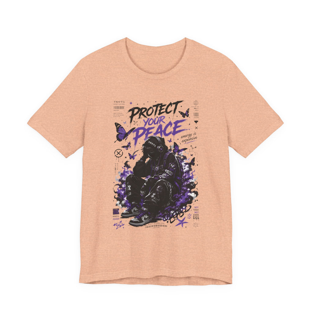 Protect Your Peace T-Shirt — Gothic Butterfly Graphic Tee