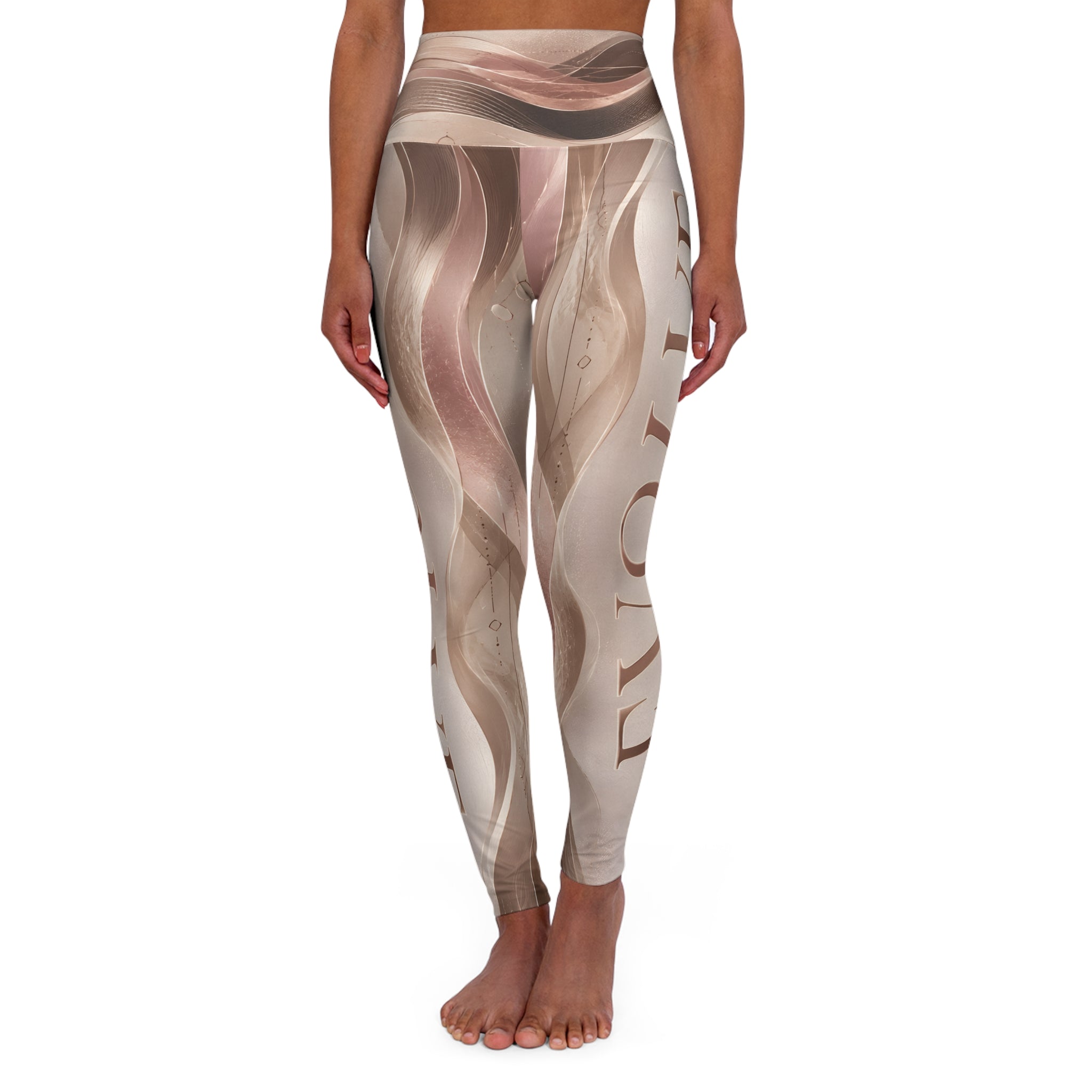 Evolve Neutral Marble High Waisted Yoga Leggings