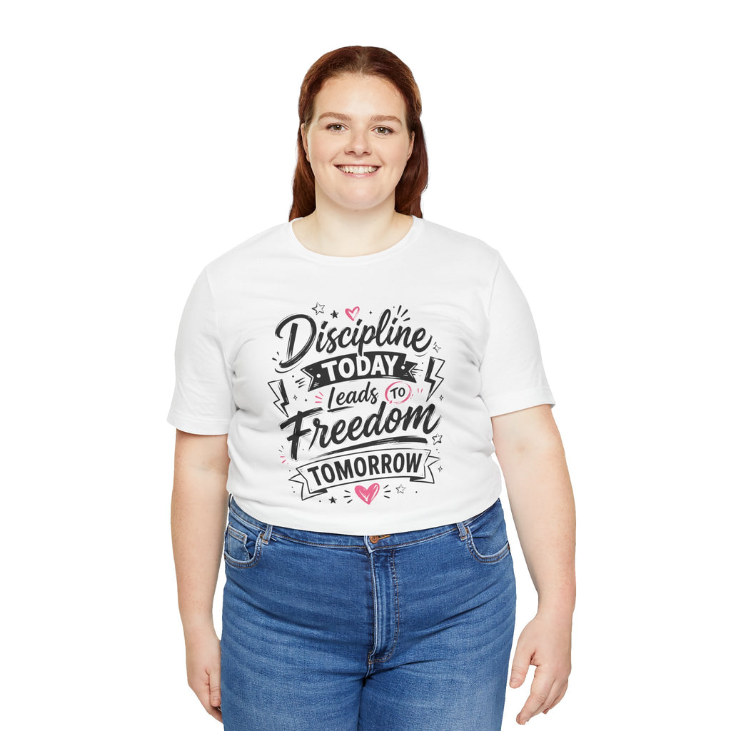 Discipline Today Leads to Freedom Tomorrow Tee — Motivational Fitness T-Shirt