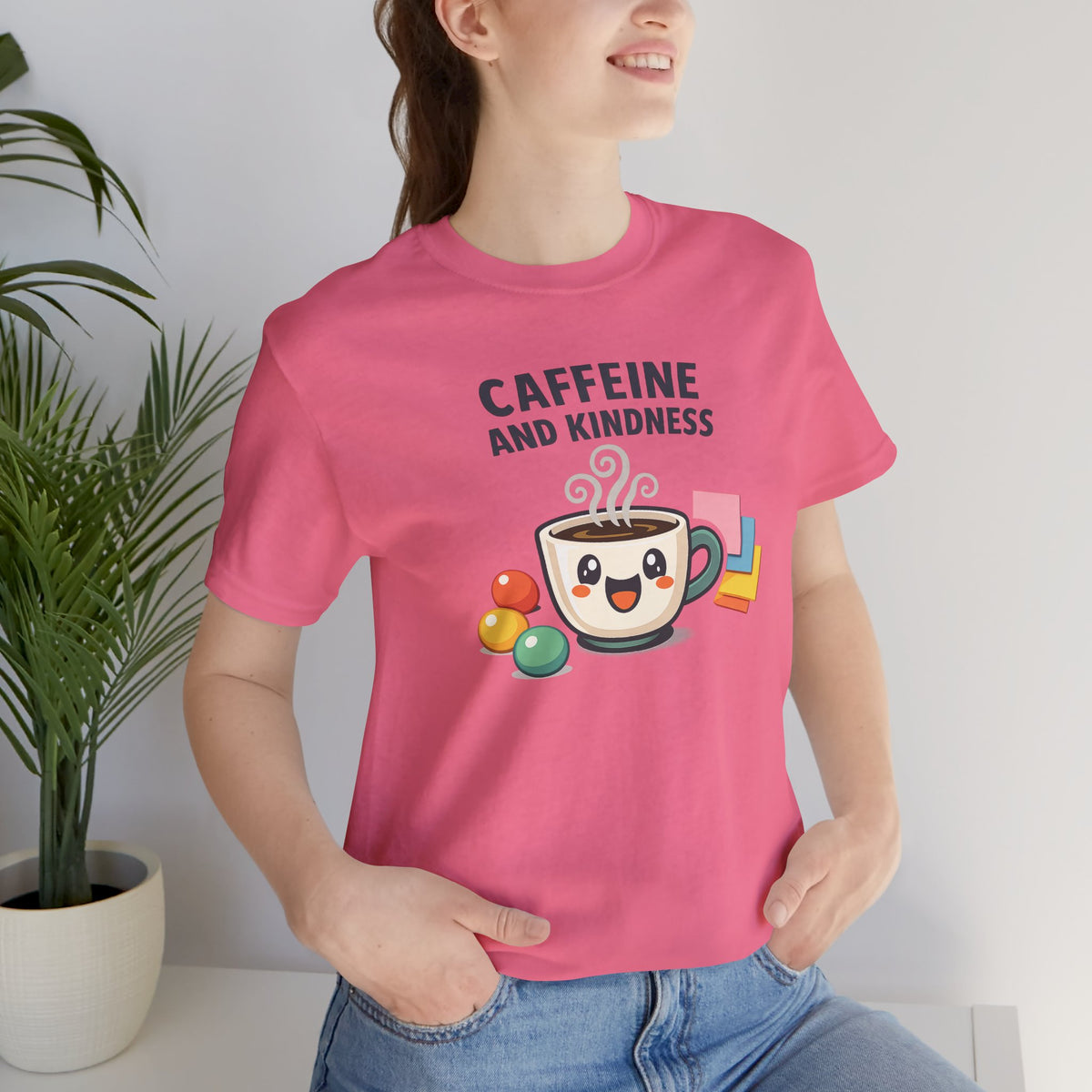Caffeine and Kindness Coffee Graphic T Shirt